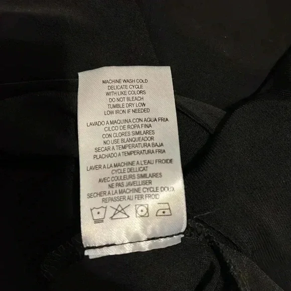 NINA LEONARD Black Blouse tunic wide sleeves cold shoulders size XL - Picture 8 of 8